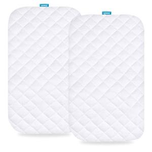 Waterproof Bassinet Mattress Pad Cover Compatible with Baby Delight Beside Me Dreamer Bassinet, 2 Pack, Ultra Soft Viscose Made from Bamboo Terry Surface, Breathable and Easy Care