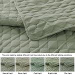 WDCOZY Sage Green Quit Twin Size Bedding Sets with Pillow Sham, Lightweight Soft Bedspread Coverlet, Quilted Blanket Thin Comforter Bed Cover, All Season Spring Summer, 2 Pieces, 68x90 inches