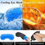 Cavoilu Eye Mask, Cooling Sleep Mask Gel Eye Mask for Sleeping, Black Silk Sleeping Mask for Travel, Gifts for Men Women, Stocking Stuffers