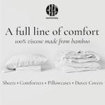 Bamboo Bay 6 Piece Queen Size Sheet Set, 100% Viscose Made from Bamboo, Breathable, Ultra Soft Cooling Bed Sheets for Hot Sleepers, Beddings with Deep Pockets Fit 16" Mattress, Light Grey