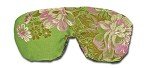 Candi Andi Handmade Opulence Yoga Eye Mask Pillow - Weighted Flaxseed Fill, Unscented, Satin & Velvet, Adjustable Strap - Ideal for Meditation & Restful Sleep -Spring Green - TEMF-SG