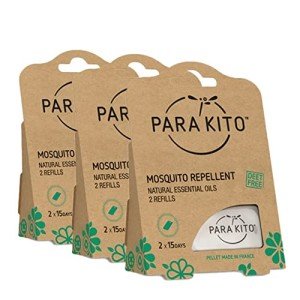 PARA'KITO Refill Pellets for Mosquito Repellent Bracelets, Mosquito Pellets with Citronella Oil, Hiking & Camping Accessories, 3 x 2 Refills (15 Days Each)