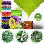 Mosquito Repellent Bracelets 50 Pack, Individually Wrapped Mosquito Repellent Bands with 60 Pcs Mosquito Repellent Stickers, DEET-Free Mosquito Wristbands Patches for Adults and Kids Indoor Outdoor
