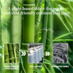 Shilucheng 100% Viscose Derived from Bamboo_ Sheets Queen Size 4pcs - Ultra Cooling & Silky Soft Bed Sheets, 16" Deep Pocket, Perfect for Hot Sleepers, Hotel Bedding Sheets (Dark Grey)