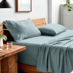 Bare Home Twin XL Sheet Set - Luxury 1800 Ultra-Soft Stonewashed Microfiber - Double Brushed - Deep Pockets - Easy Fit - Breathable Bedding - Sheet Sets & Pillowcases (Twin XL, Sea Spray)