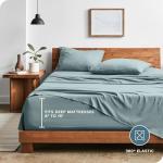 Bare Home Twin XL Sheet Set - Luxury 1800 Ultra-Soft Stonewashed Microfiber - Double Brushed - Deep Pockets - Easy Fit - Breathable Bedding - Sheet Sets & Pillowcases (Twin XL, Sea Spray)