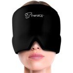 TheraICE Migraine Relief Cap, Soothing Headache Hat Ice Pack Mask, Face Cold Compress Cooling Gel Head Wrap Products for Tension, Stress & Hangover