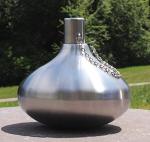 Seraphic Citronella Torch Candles for Outdoor Patio and Deck - 30oz Large Table Top Stainless Steel Metal Burner Torches for Outside, Stainless Steel