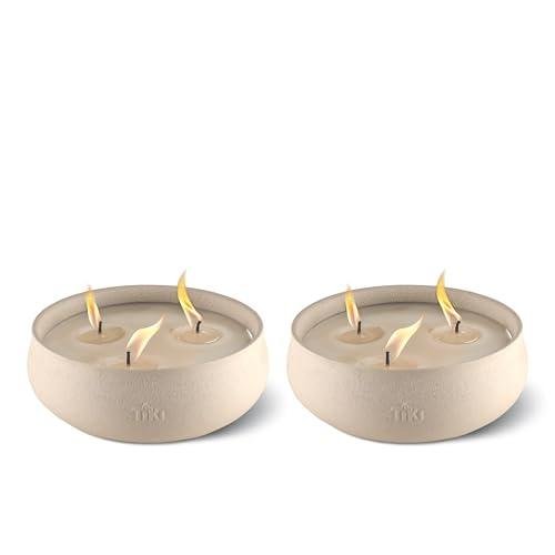 TIKI citronella candle (2 pack, concrete bowl) with a concrete finish