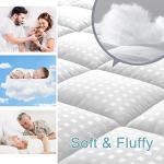HYLEORY King Mattress Pad Quilted Fitted Mattress Protector Cooling Pillow Top Mattress Cover Breathable Fluffy Soft Mattress Topper with 8-21" Deep Pocket