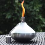 Seraphic Citronella Torch Candles for Outdoor Patio and Deck - 30oz Large Table Top Stainless Steel Metal Burner Torches for Outside, Stainless Steel