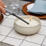 TIKI Citronella Candle 2-Pack – 7-Inch White Wax Bowl with Concrete Finish – Outdoor Decorative Candles for Patio, Deck, Garden, Backyard & Camping