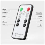 Hompavo 【Upgraded】 LED Flame Lights with Remote & Timer, 4-Mode Rechargeable Battery Operated Flameless Candles, Waterproof Pillar Flickering Lanterns for Bathroom Patio Wedding Halloween Home Decor