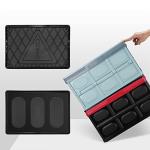 Phyllia Foldable Storage Boxes with Lidsz, 3 Pack Collapsible Plastic Storage Bins Organizer Containers Baskets Cub with Cover,Stackable Utility Crates Storage Box (Blue, 30L)