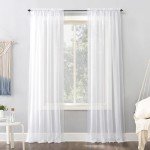 No. 918 Emily Sheer Voile Single Curtain Panel, 59 x 108 Inch, White
