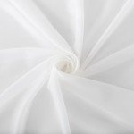 No. 918 Emily Sheer Voile Single Curtain Panel, 59 x 108 Inch, White