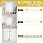 OWENIE Sheer Curtains 84 inch Length, Ivory Sheer Cutains 2 Panels Set for Bedroom/Living Room, Rod Pocket Voile Fimly Drapes, 2pcs, Each 42" W x 84" L