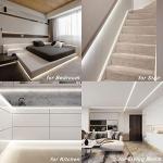 echosari Battery Operated Led Strip Lights White with Remote, 8 Modes, Dimmable, Timer, Self-Adhesive, Cuttable, for PC TV Kitchen Cabinet Shelves Bedroom Decor (3m 90LED)