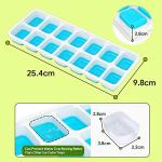 Ice Cube Trays 4 Pack, Airabc Silicone with Removable Lid, Easy-Release Flexible 14-cube Trays, LFGB Certified and BPA Free, Stackable Covers for Cocktail, Freezer