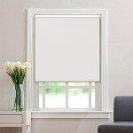 PERYES 100% Blackout Roller Window Shades, Window Roller Blind with Thermal Insulated Waterproof Fabric for Home and Office
