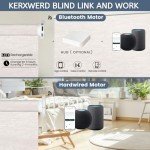 Kerxwerd Motorized Roller Shades, 100% Blackout Smart Shade, Motorized Roller Blinds with Remote Compatible with Alexa Google via Hub, Electric Roller Blind for Window Customized, Jacquard Beige