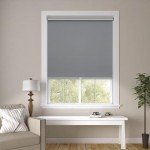 Changshade Cordless Blackout Roller Shades Blinds for Windows,Free-Stop Shades with Valance,Thermal Insulated UV Protection Waterproof Roll Up Window Blinds for Home,Office,Grey,35" W x 72" H
