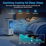 Portable Air Conditioners, 3-IN-1 Evaporative Air Cooler, 2.5 Gal Fast Cooling Portable AC Unit w/Remote & Timer, 3 Speed Quiet Swamp Cooler, Windowless Air Conditioner Fan for Room Office Garage