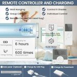 Kerxwerd Motorized Roller Shades, 100% Blackout Smart Shade, Motorized Roller Blinds with Remote Compatible with Alexa Google via Hub, Electric Roller Blind for Window Customized, Jacquard Beige