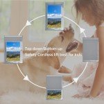 Changshade Cordless Blackout Roller Shades Blinds for Windows,Free-Stop Shades with Valance,Thermal Insulated UV Protection Waterproof Roll Up Window Blinds for Home,Office,Grey,35" W x 72" H