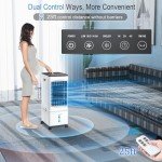 Portable Air Conditioners, 3-IN-1 Evaporative Air Cooler, 2.5 Gal Fast Cooling Portable AC Unit w/Remote & Timer, 3 Speed Quiet Swamp Cooler, Windowless Air Conditioner Fan for Room Office Garage