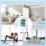 Portable Air Conditioners, 3-IN-1 Evaporative Air Cooler, 2.5 Gal Fast Cooling Portable AC Unit w/Remote & Timer, 3 Speed Quiet Swamp Cooler, Windowless Air Conditioner Fan for Room Office Garage