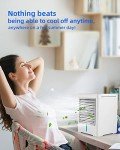 Portable Air Conditioners, Personal Evaporative Air Cooler with 3 Wind Speeds Touch Screen Small Air Conditioner Fan, Desktop Cooling Fan for Room, Bedroom, Office, Camping