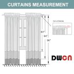 DWCN Blackout Curtains – Thermal Insulated, Energy Saving & Noise Reducing Bedroom and Living Room Curtains, Black, W 42x L 63 Inch, Set of 2 Rod Pocket Curtain Panels