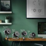 Vornado Pivot Clip Personal Air Circulator Fan with Multi-Surface Clip, Quiet Portable Fan for Office or Bedroom, 3 Speeds, Ice White