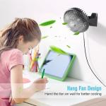BESKAR USB Small Desk Fan, Portable Fans with 3 Speeds Strong Airflow, Quiet Operation and 360°Rotate, Personal Table Fan for Home,Office, Bedroom - 3.9 ft Cord