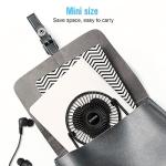 BESKAR USB Small Desk Fan, Portable Fans with 3 Speeds Strong Airflow, Quiet Operation and 360°Rotate, Personal Table Fan for Home,Office, Bedroom - 3.9 ft Cord