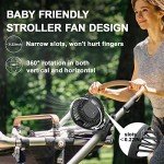 OUTERFAN Portable Fan with Remote Control & Timer & LED Lights, 60hrs 12000mAh USB Rechargeable Battery，Clamp/Hanging/Stand Up, Small Clip on Fan for Baby Stroller, Bed, Desk, Camping Tent, Travel