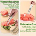 Fantexy 3-in-1 Watermelon Slicer and Popsicle Maker - Stainless Steel Melon Cutter Tool for Camping and Kitchen