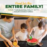 Aisle 3 Essentials 2-PC Stainless Steel Windmill Watermelon Cutter Slicer Tool & Melon Baller Scoop Set - Kitchen Gadgets, Fruit & Vegetable Cutters, Easy Slicer, Cube Cutter, Knife Corer