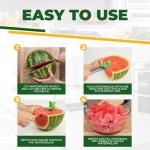 Aisle 3 Essentials 2-PC Stainless Steel Windmill Watermelon Cutter Slicer Tool & Melon Baller Scoop Set - Kitchen Gadgets, Fruit & Vegetable Cutters, Easy Slicer, Cube Cutter, Knife Corer