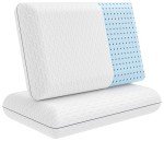 Vaverto Gel Memory Foam Pillow 2 Pack - Standard Size - Ventilated, Bed Pillows with Viscose Made from Bamboo Pillow Cover,Cooling, Bed Pillows