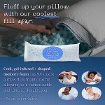 Coop Home Goods Extra Oomph Cool+ Pillow Fill, Gel-Infused, Plus Shaped Memory Foam Filling for More Airflow, 1/2 Pound Filler for Eden Cool+ Pillows, GREENGUARD Gold & CertiPUR-US Certified