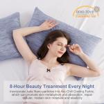 Elegear Cooling Pillow Cases for Hot Sleepers, Japanese Q-Max 0.45 Cooling Pillowcases, Both Sides(Cooling/Cotton), Breathable Soft Pillowcase for Hair and Skin, Set of 2-Blue (Queen (20'' x 30''))