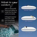 Coop Home Goods Extra Oomph Cool+ Pillow Fill, Gel-Infused, Plus Shaped Memory Foam Filling for More Airflow, 1/2 Pound Filler for Eden Cool+ Pillows, GREENGUARD Gold & CertiPUR-US Certified