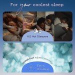 Coop Home Goods Extra Oomph Cool+ Pillow Fill, Gel-Infused, Plus Shaped Memory Foam Filling for More Airflow, 1/2 Pound Filler for Eden Cool+ Pillows, GREENGUARD Gold & CertiPUR-US Certified
