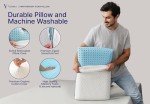 Vaverto Gel Memory Foam Pillow 2 Pack - Standard Size - Ventilated, Bed Pillows with Viscose Made from Bamboo Pillow Cover,Cooling, Bed Pillows