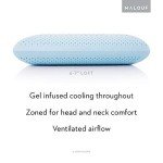Z ZONED GEL DOUGH Gel-Infused Memory Foam Bed Pillow - 5-year Warranty - King - Low Loft
