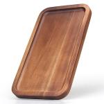 Small Wooden Platters Rectangle Long Charcuterie Boards Acacia Wood Serving Trays Home Decor Cheese Board Cake Appetizer Plates Kitchen Charcuterie Platter for Food Dish Rectangular Dessert Snack Tray