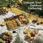 SMIRLY Charcuterie Boards Set, Large Cheese Board Set, Natural Bamboo Charcuterie Tray Cheese Platter with Accessories - Housewarming Gifts New Home, Wedding & Bridal Shower Gifts for Women, Couples