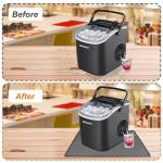 Silicone Ice Makers Countertop Mat Waterproof with Raised Edge Prevents Liquid Spillage, Nugget Ice Machine Countertop Mat with Non-Slip Raised Dots, Portable Mini Counter Top Ice Maker Mat,19“x12”